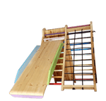 Kletterdreieck ROOT 4 + Rutsche | IN & OUTDOOR | 4 Kletterpfade | 120 cm - Kletterling – einfach Kind sein