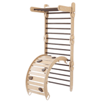 Kletterbogen MOON 3 in 1 | DARKWOOD | 42 x 98 x 47 cm | max. 50 kg | Sprossenwand geeignet - Kletterling – einfach Kind sein