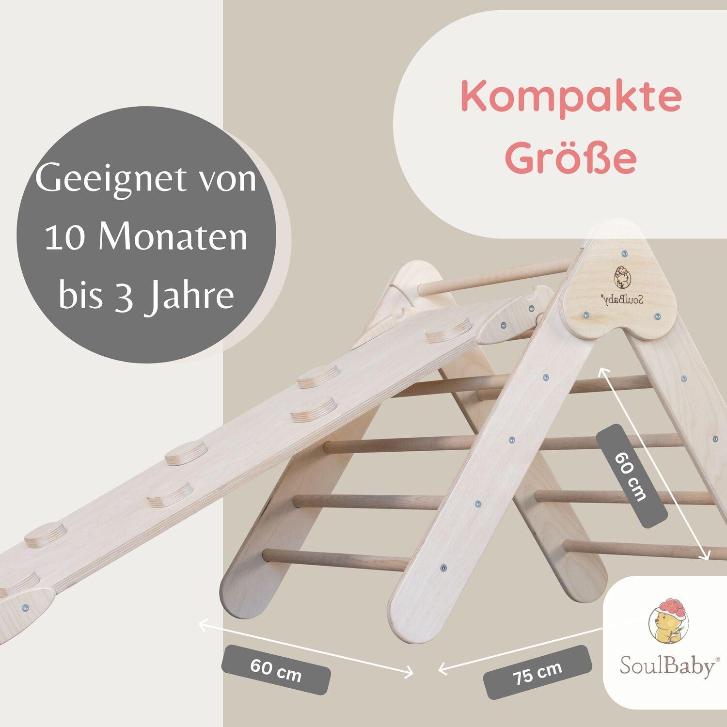 Kletterdreieck mit Rutsche von SOULBABY - Kletterling – einfach Kind sein