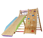 Kletterdreieck ROOT 4 + Rutsche | IN & OUTDOOR | 4 Kletterpfade | 120 cm - Kletterling – einfach Kind sein