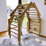 Sprossenwand EMMA HAUS | 180 kg belastbar |  4 Module | 3 Aufbauvarianten | erweiterbar | modulares System - Kletterling – einfach Kind sein