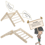 Kletterdreieck - Set ZICKLEIN + Rutschbrett | 5 - fach höhenverstellbar | 60 cm | erweiterbar - Kletterling – einfach Kind sein
