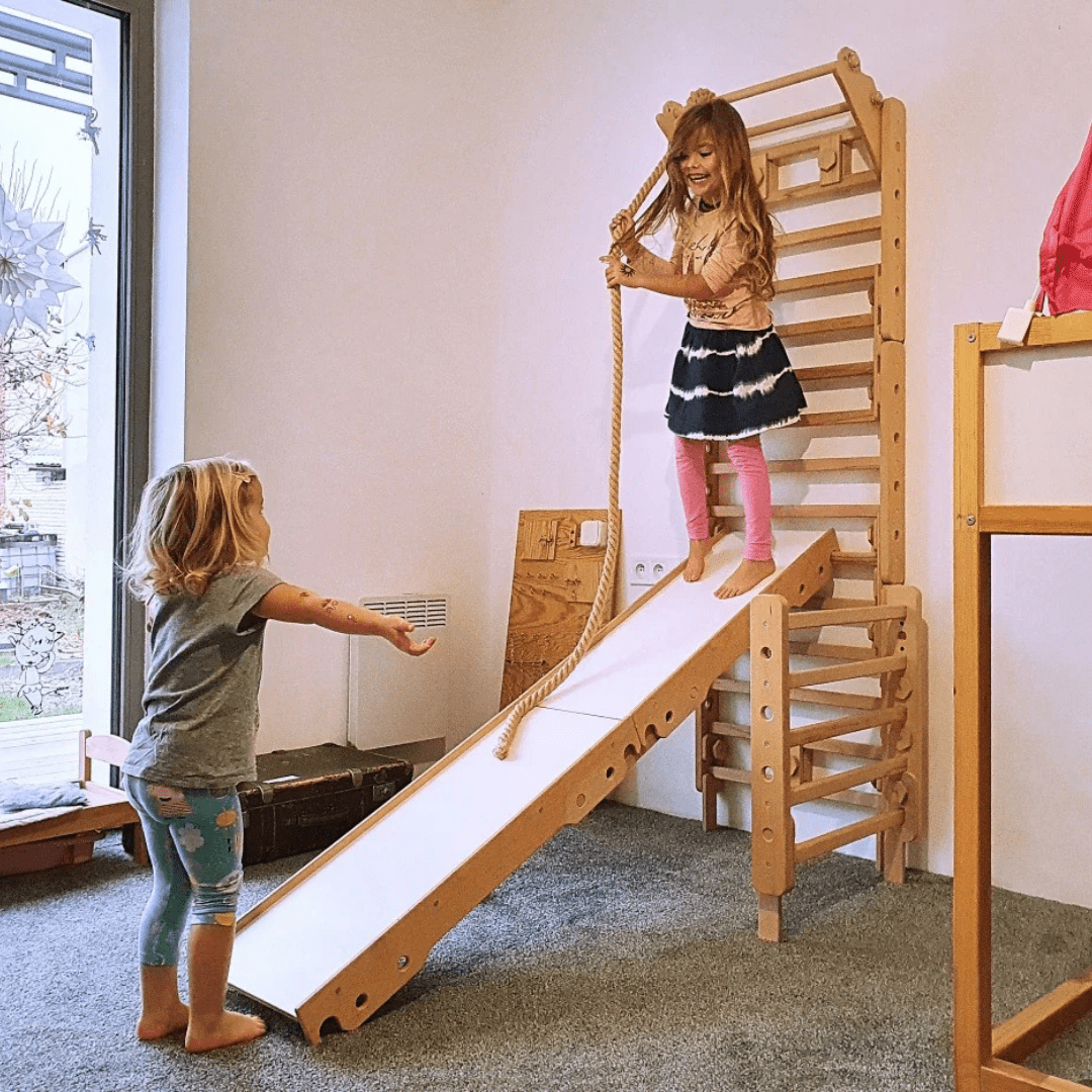 Sprossenwand LOOPO JUNGLE 20in1 | 200 kg belastbar | 2–99 Jahre | 20 Aufbauvariante - Kletterling – einfach Kind sein