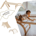 Kletterdreieck - Set ZICKLEIN + Rutschbrett | 5 - fach höhenverstellbar | 60 cm | erweiterbar - Kletterling – einfach Kind sein