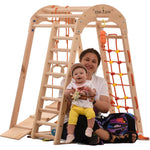 INDOOR Spielplatz GYM mit Rutsche & Kletternetz | Kletternetz, Leiter, Ringe, Rutsche | Ideal für 1 bis 5 Jahre - Kletterling – einfach Kind sein