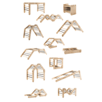 Verstellbares Kletterdreieck FULL MOON | GRÜN | 30 Formen | 98 x 67,5 cm | max. 50 kg - Kletterling – einfach Kind sein