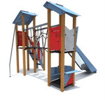 Klettergerüst SPIELPLATZ 226 | Robustes und sicheres Spielgerät für Kitas | Alter 3 bis 6 Jahre - Kletterling – einfach Kind sein