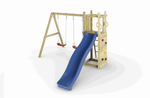 Spielturm FUNNY3 mit Doppelschaukel - Kletterling – einfach Kind sein