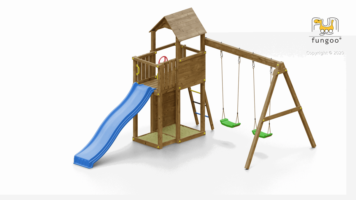 Spielturm Boomer3 - Kletterling – einfach Kind sein