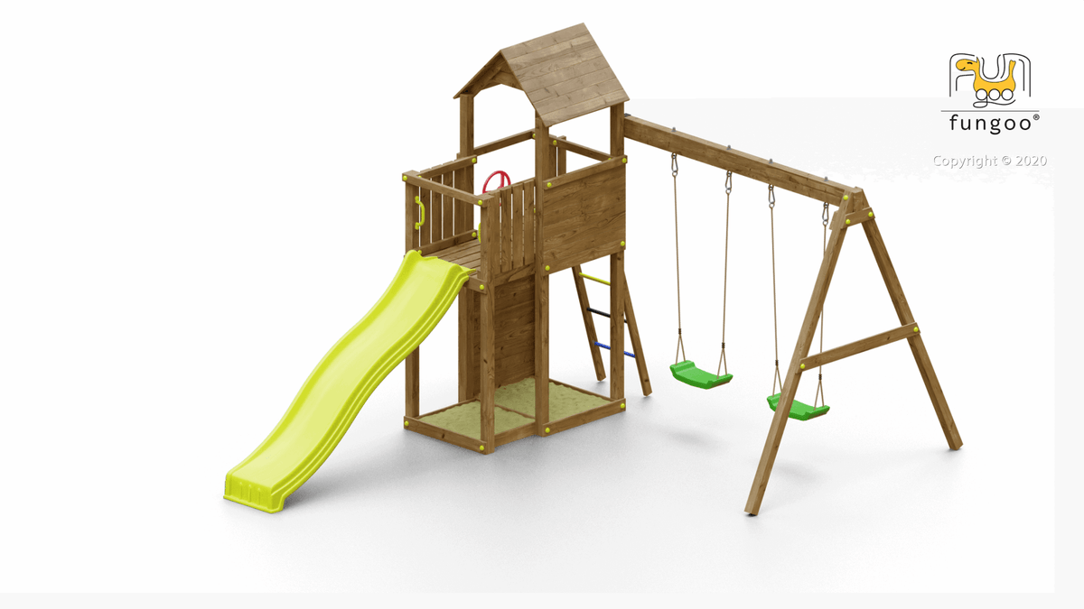 Spielturm Boomer3 - Kletterling – einfach Kind sein