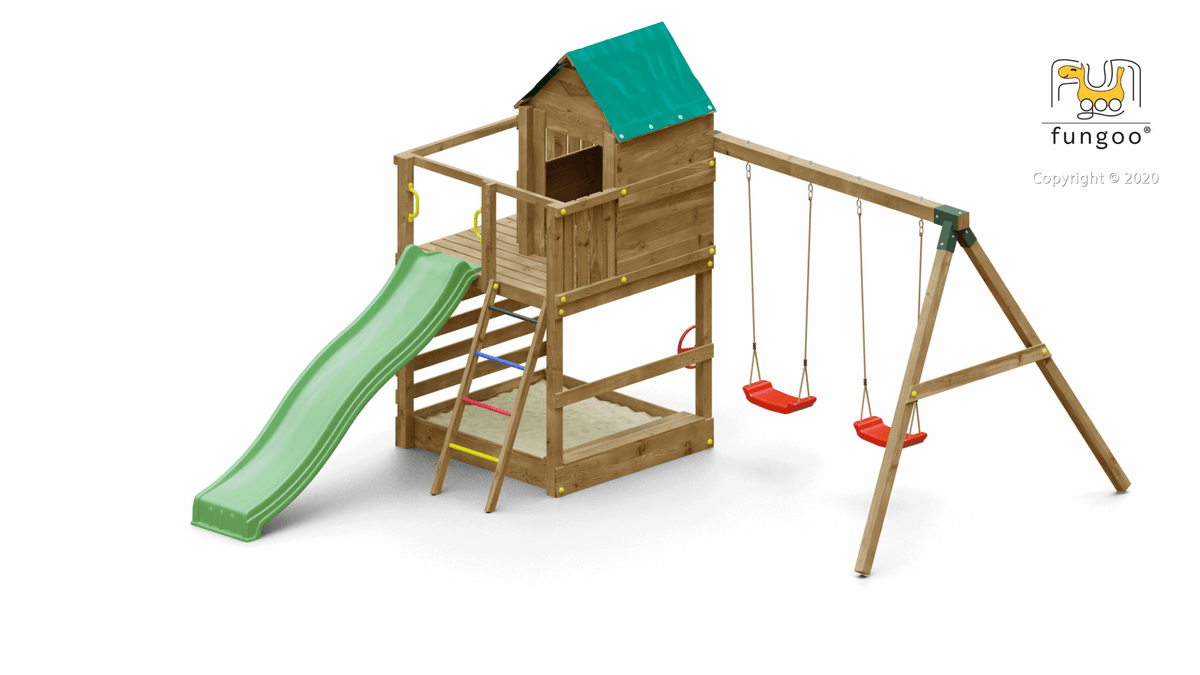 Spielturm Jarcas4: Das ultimative Spielparadies für Ihren Garten! - Kletterling – einfach Kind sein
