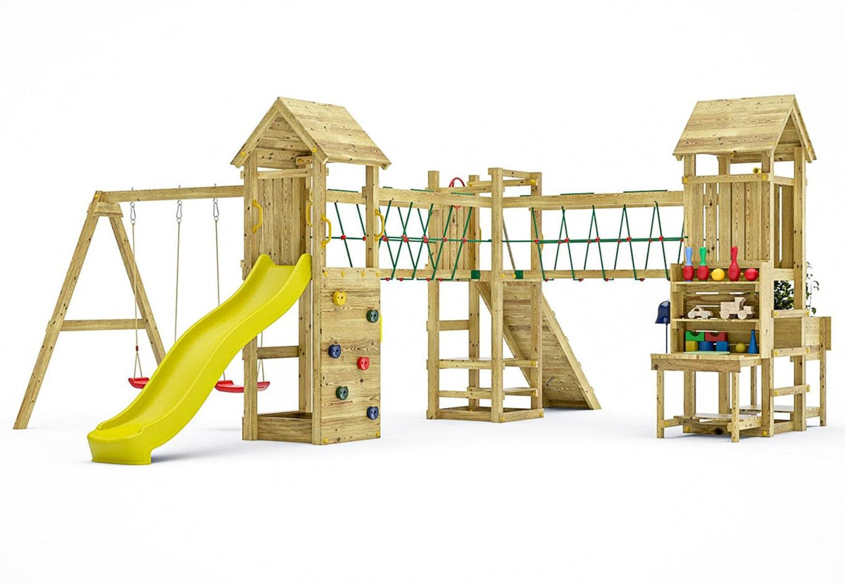 Spielturm Maxi Funny Optimizer - Kletterling – einfach Kind sein