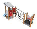 Klettergerüst SPIELPLATZ 304 | 4 verschiedene Designs | Sicheres und kompaktes Spielgerät für Kitas (Alter: 3 bis 6 Jahre) - Kletterling – einfach Kind sein