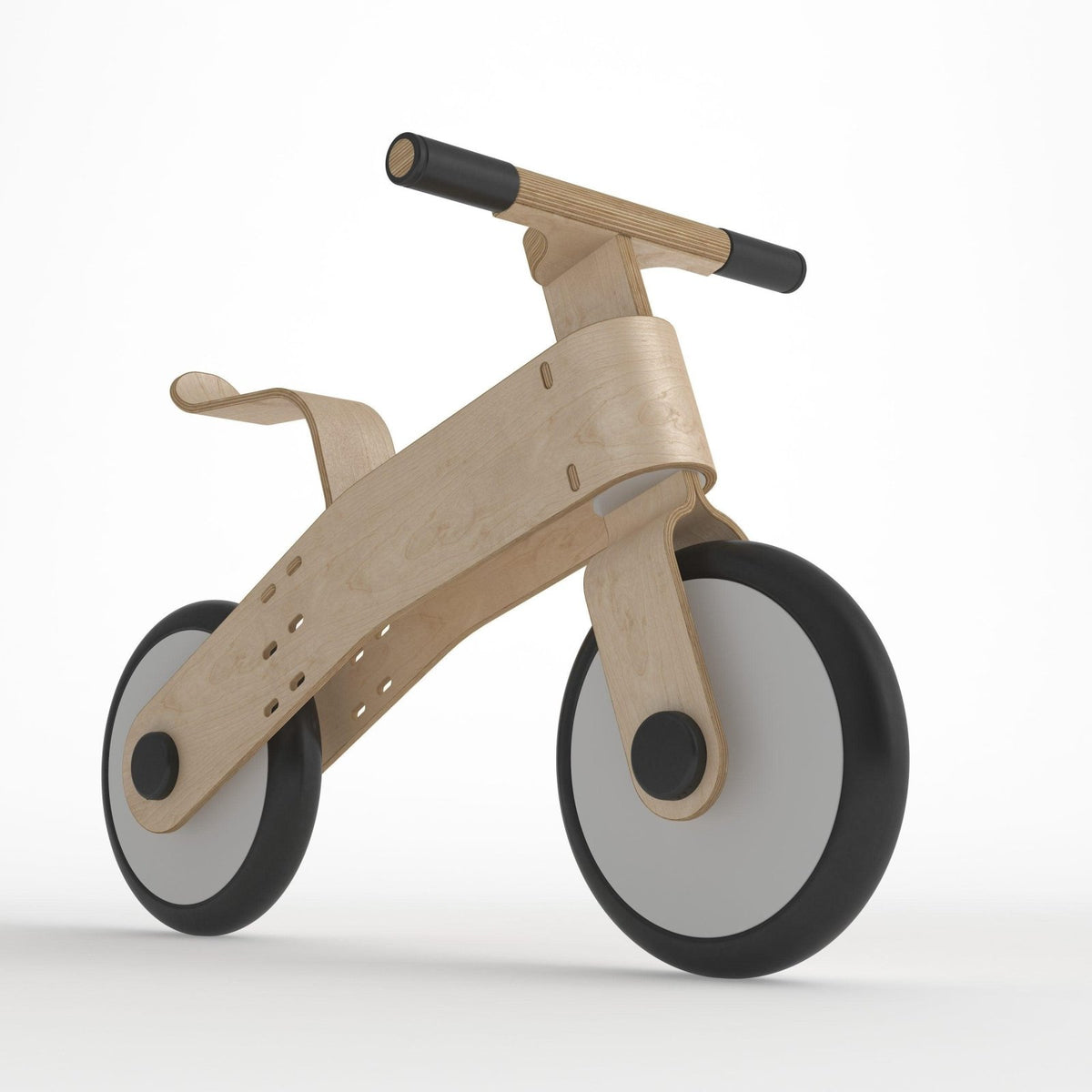 Laufrad aus Holz "Choppy" für Kinder von 1 - 4 (Schwarz) - Kletterling – einfach Kind sein