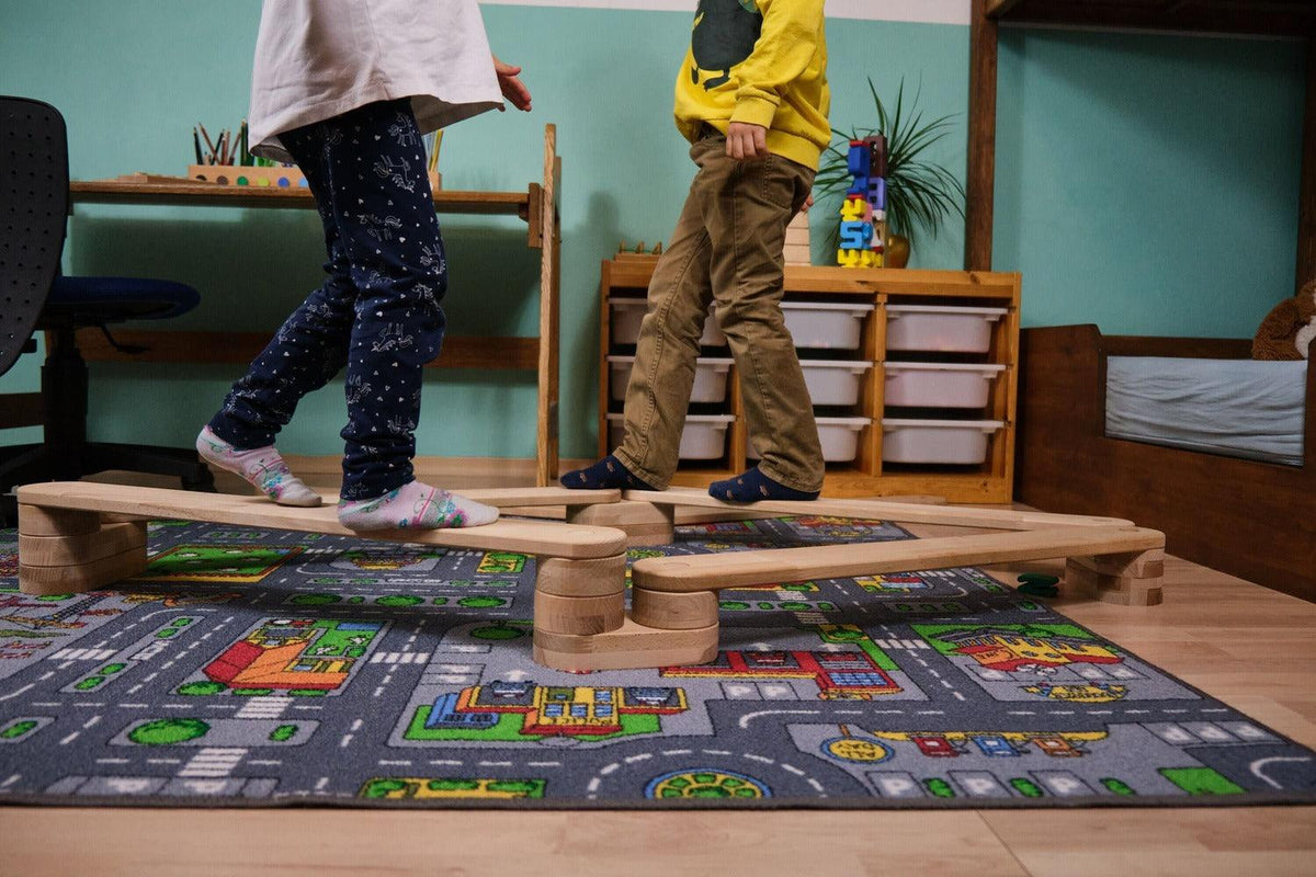 Balance Balken Set mit Hindernissen von PeterundDepi - Kletterling – einfach Kind sein
