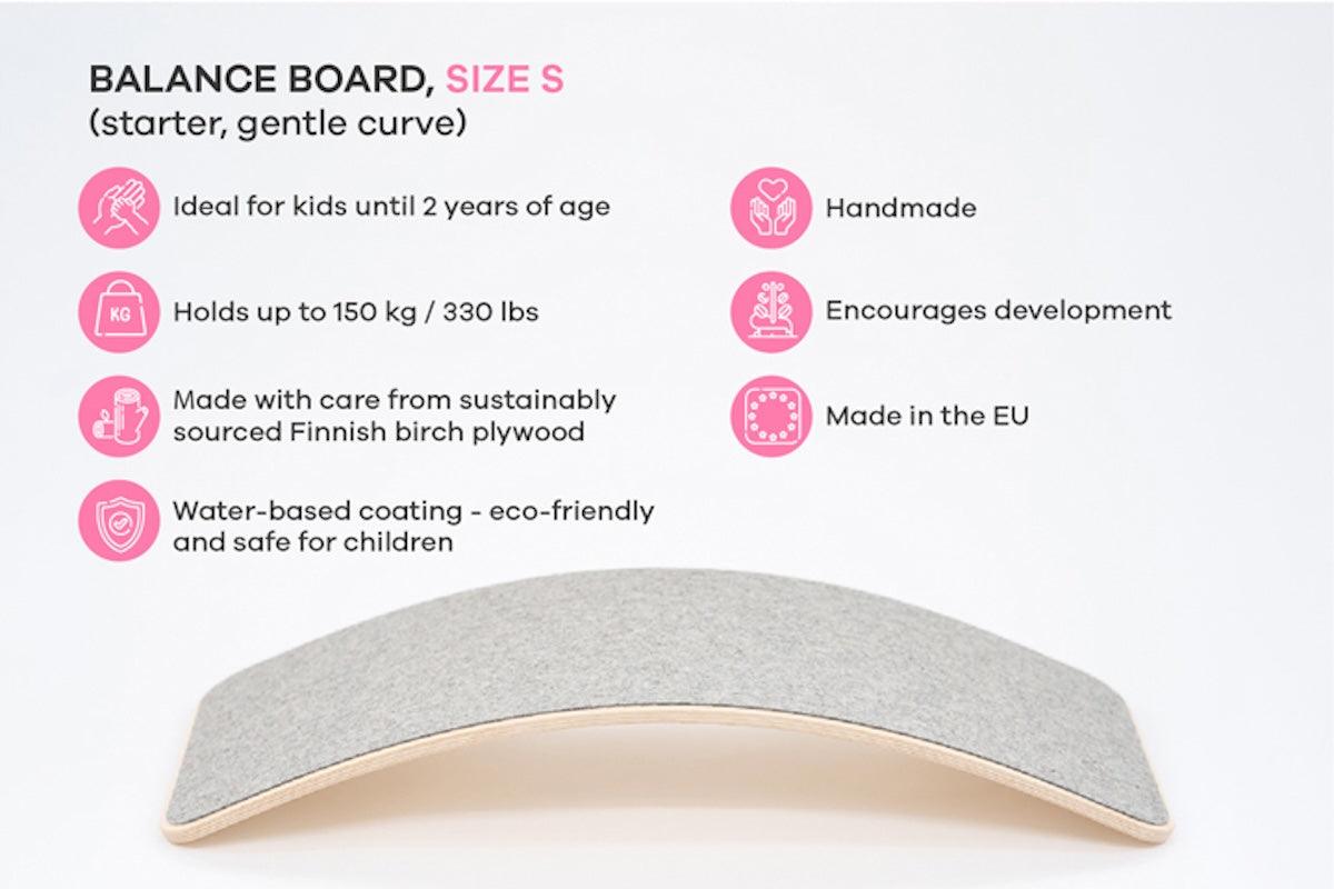 Balance Board aus Holz mit Filz - Unterseite von leg&go - Kletterling – einfach Kind sein