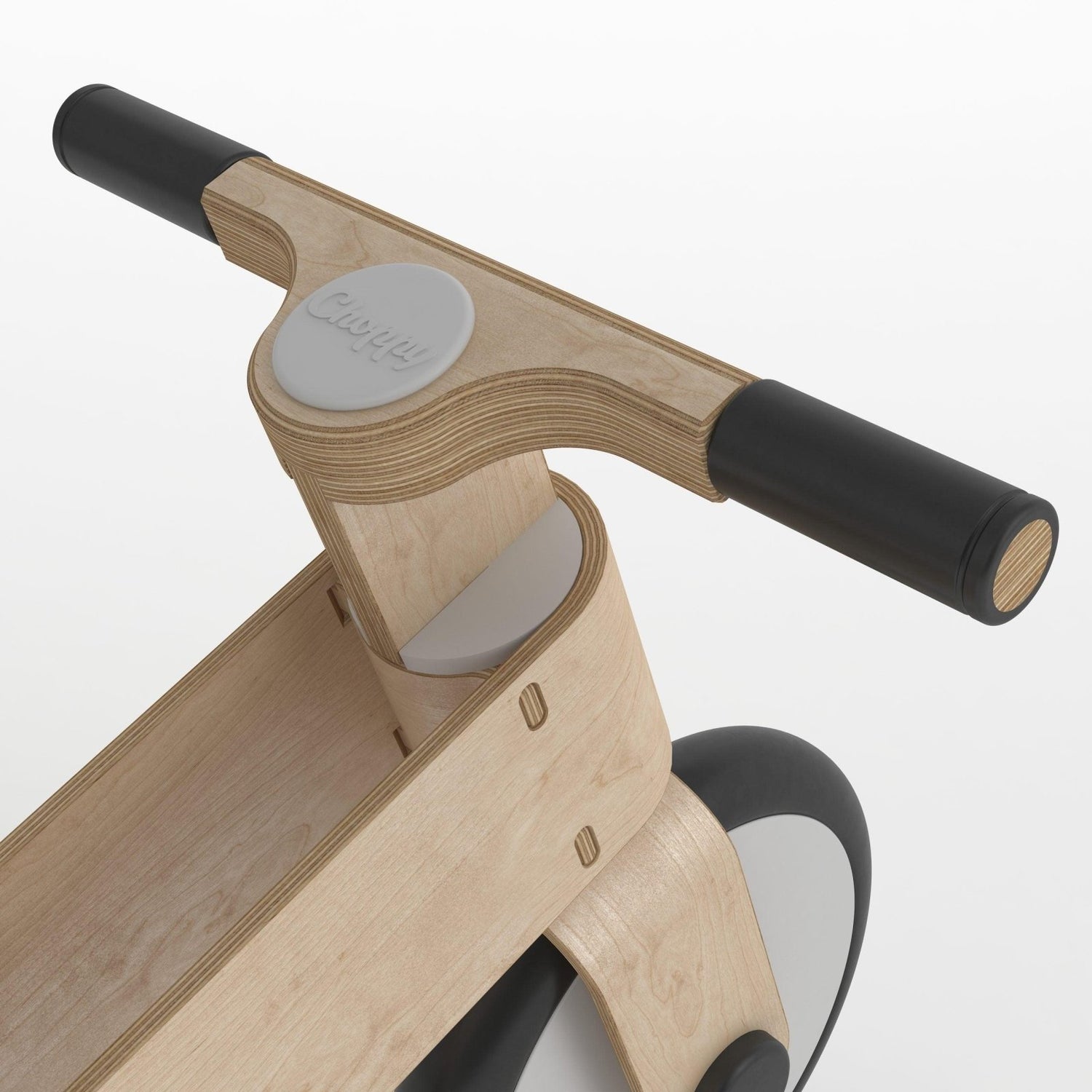 Laufrad aus Holz "Choppy" für Kinder von 1 - 4 (Schwarz) - Kletterling – einfach Kind sein