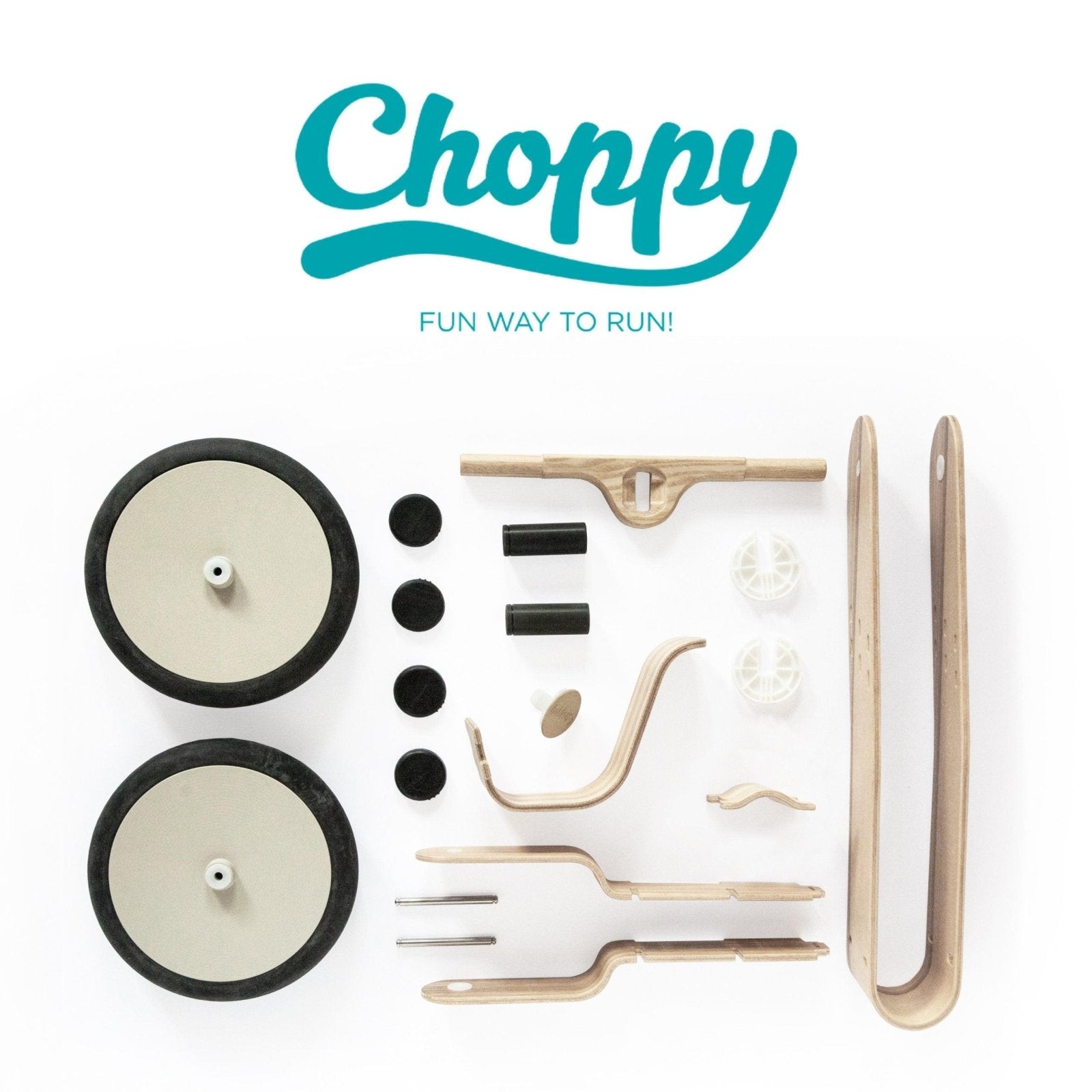 Laufrad aus Holz "Choppy" für Kinder von 1 - 4 (Schwarz) - Kletterling – einfach Kind sein