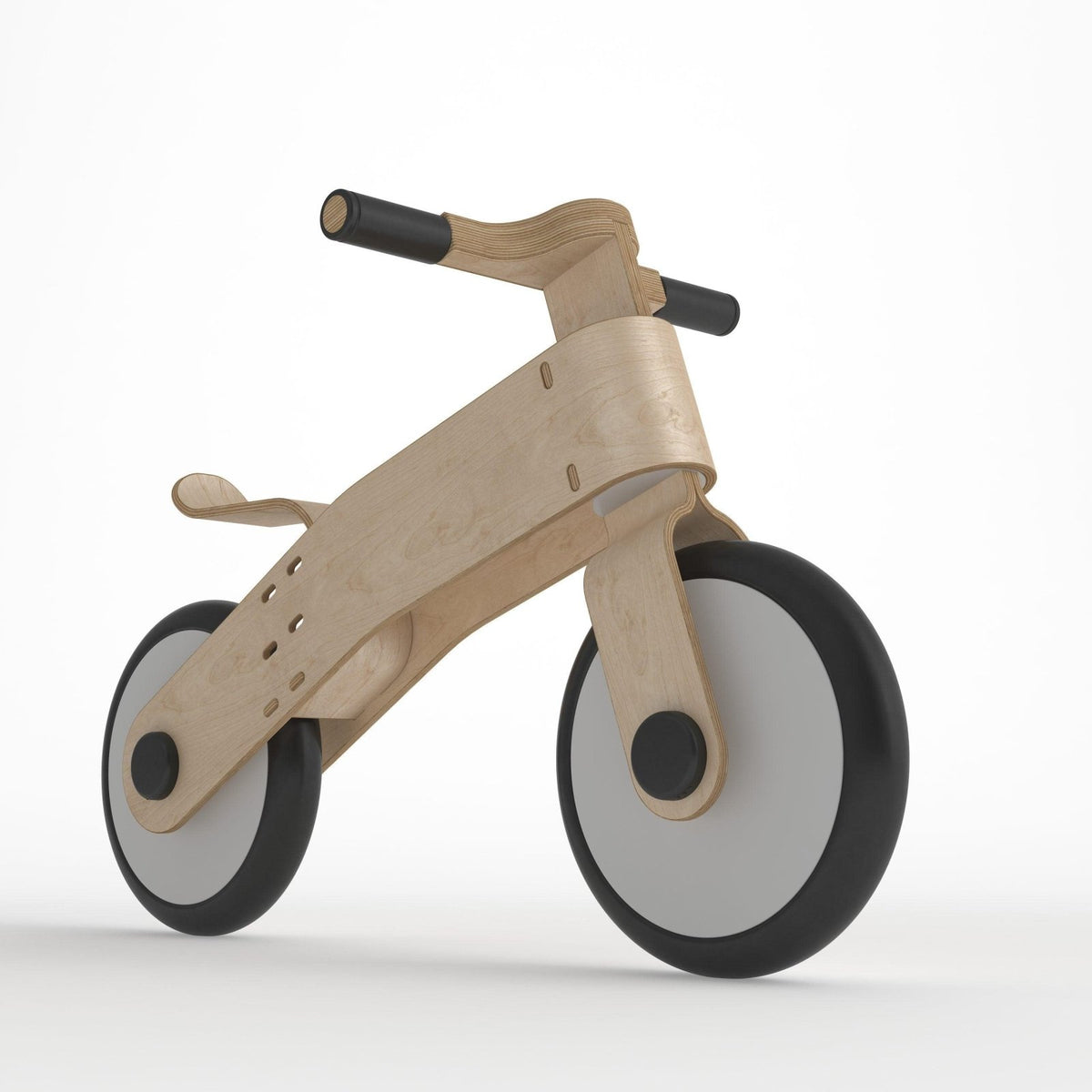 Laufrad aus Holz "Choppy" für Kinder von 1 - 4 (Schwarz) - Kletterling – einfach Kind sein