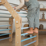 Verstellbares Kletterdreieck FULL MOON | BLAU | 30 Formen | 98 x 67,5 cm | max. 50 kg - Kletterling – einfach Kind sein