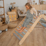 Verstellbares Kletterdreieck FULL MOON | BLAU | 30 Formen | 98 x 67,5 cm | max. 50 kg - Kletterling – einfach Kind sein