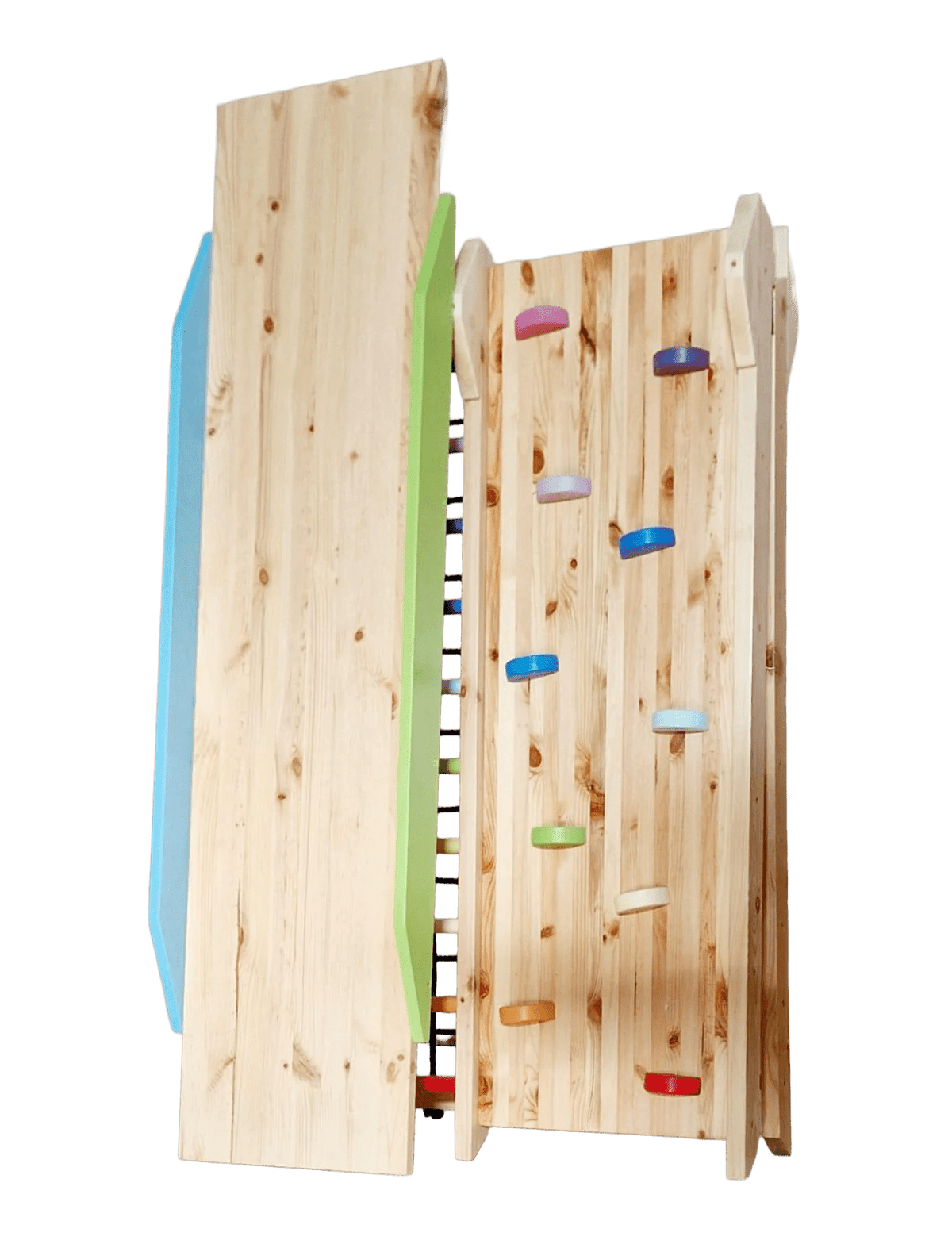 Kletterdreieck ROOT 4 + Rutsche | IN & OUTDOOR | 4 Kletterpfade | 120 cm - Kletterling – einfach Kind sein