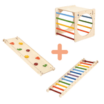 Spielset "Freunde" pastell - Kletterwürfel mit einer Kletter - und Rutschrampe - Kletterling – einfach Kind sein