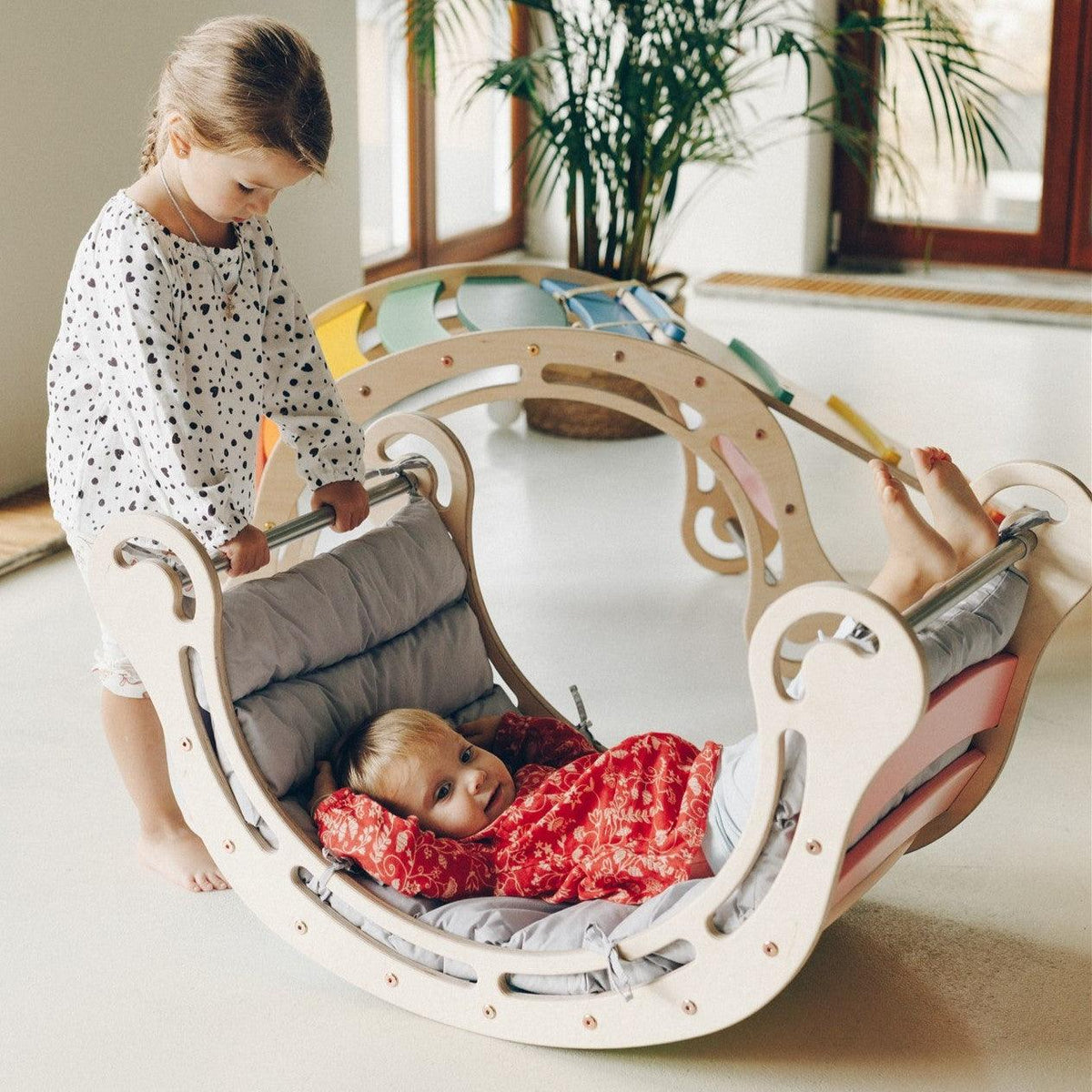 Montessori - Kletterbogen und Wippe - Kletterling – einfach Kind sein