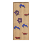 Kletterwand Set STERNE THIEME | Kletterwand & Sprossenwand | 8 bunte Klettergriffe - Kletterling – einfach Kind sein