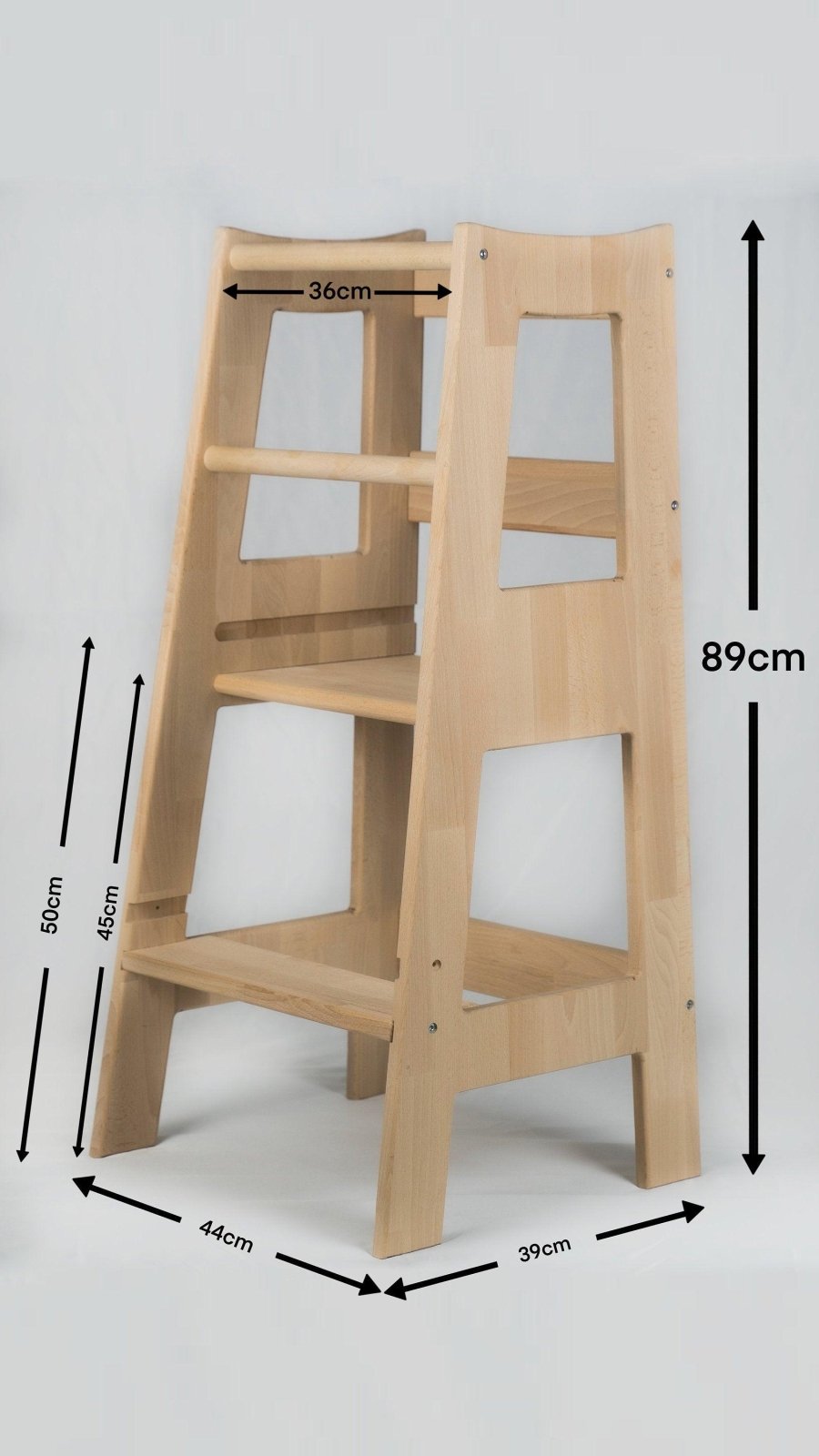 Lernturm aus massiver Buche von PeterundDepi unbehandelt - Kletterling – einfach Kind sein
