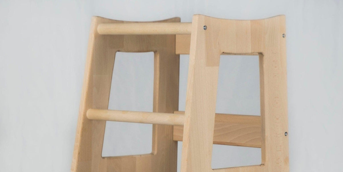 Lernturm SWUPP von PeterundDepi - 2 in 1 mit Kindertisch geölt - Kletterling – einfach Kind sein
