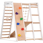 Klettergerüst PRO WHITE GYM | Sprossenwand, Ringe, Rutsche, Monkey Bar | ab 3 Jahren - Kletterling – einfach Kind sein