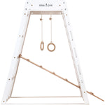 Klettergerüst PRO WHITE GYM | Sprossenwand, Ringe, Rutsche, Monkey Bar | ab 3 Jahren - Kletterling – einfach Kind sein