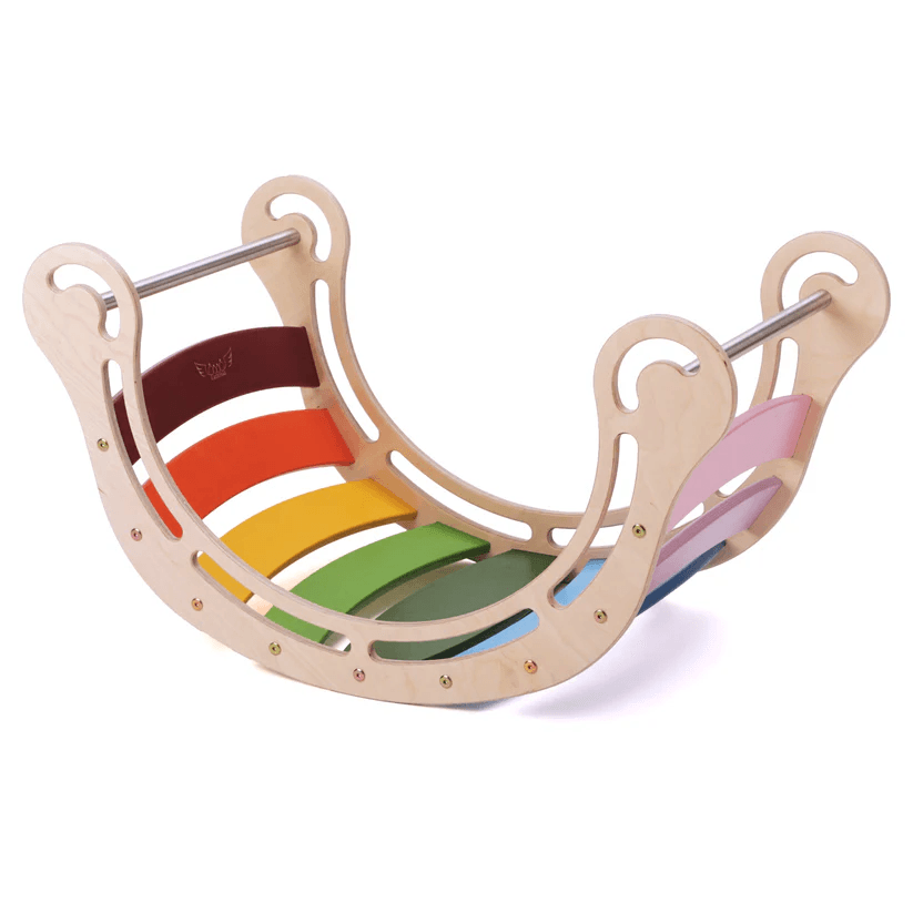 Spielset "Dynamik" bunt - Montessori - Bogen mit Rutsche und Kissen - Kletterling – einfach Kind sein