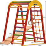 Klettergerüst PIPPI LANGSTRUMPF GYM | Sprossenwand, Netz, Ringe | ab 3 Jahren - Kletterling – einfach Kind sein