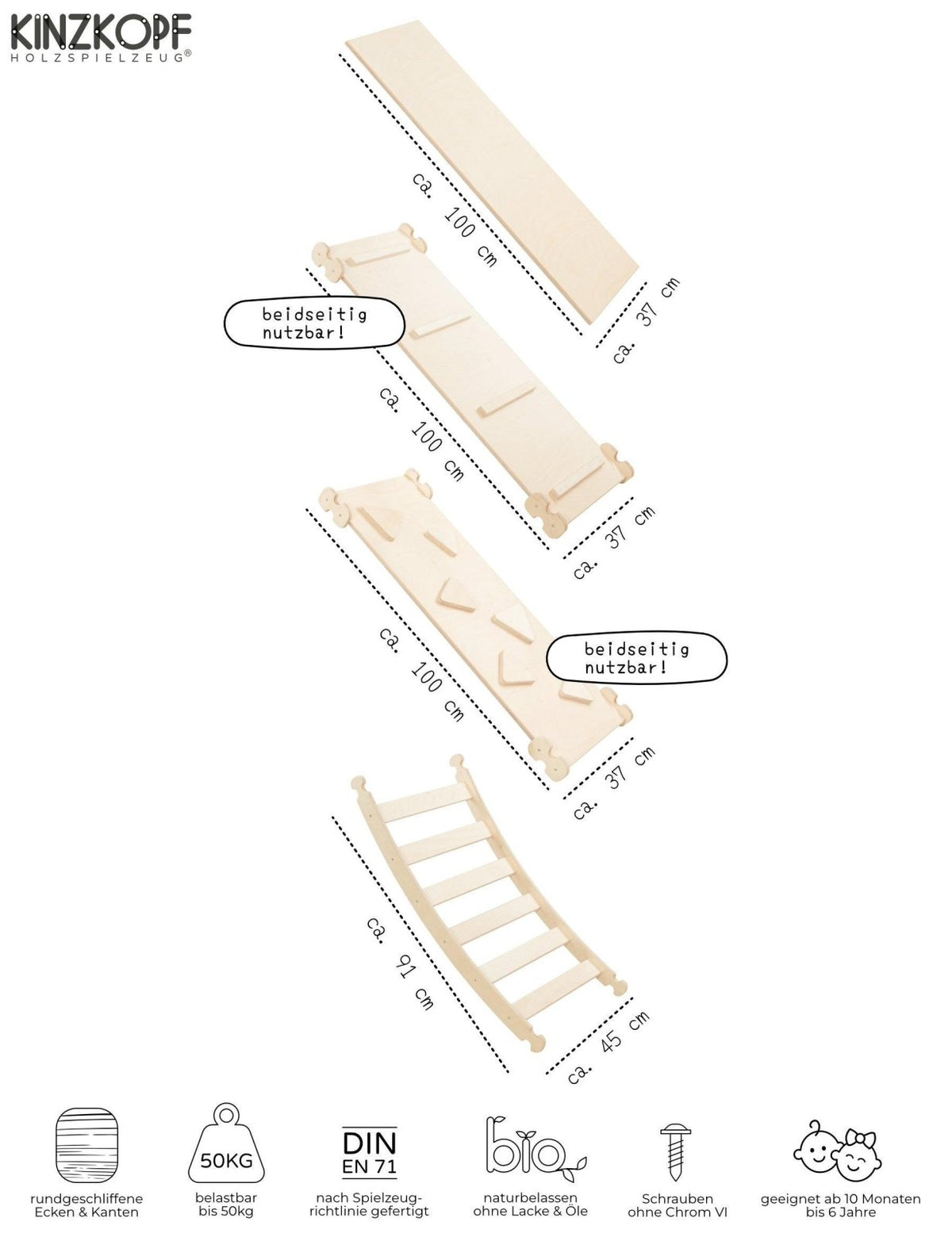 ZAUBERBERG, groß mit Rutsche/Kletterwand - Kletterling – einfach Kind sein