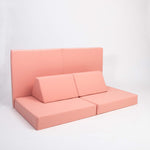Universelles Kindersofa von monboxy in Lachsrosa - Kletterling – einfach Kind sein