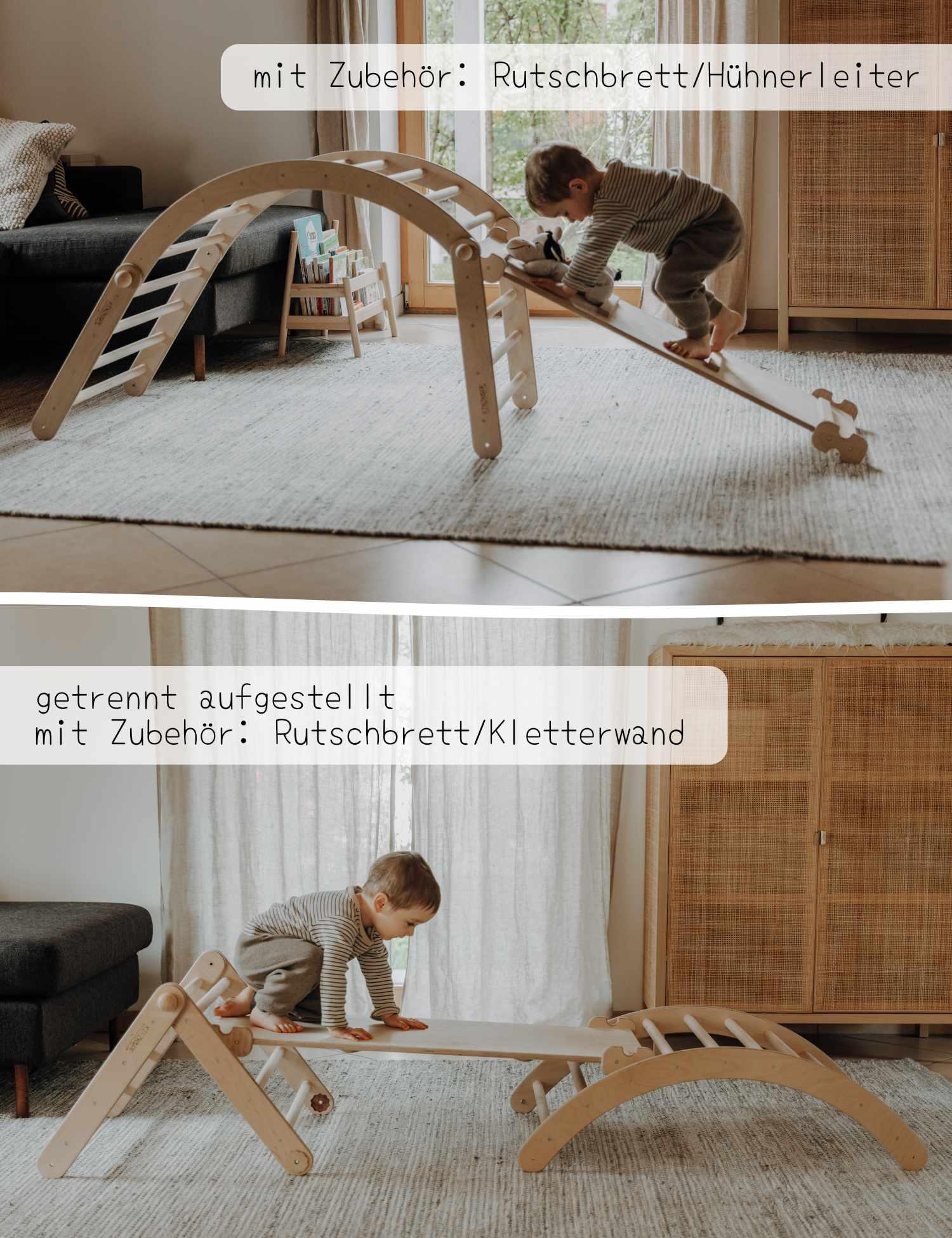 ZAUBERBERG, groß mit Rutsche/Kletterwand - Kletterling – einfach Kind sein